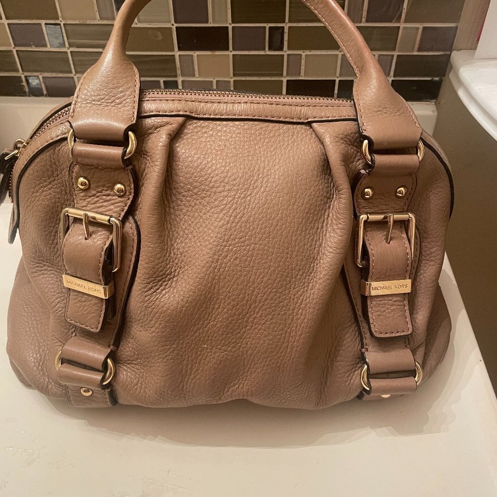 MK Michael Kors Beige Shoulder Bag